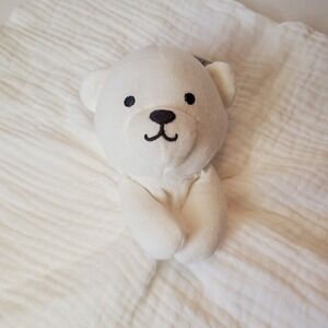 Infants‎ White 'Bear Lovey' Muslin Security Blanket - BRAND NEW W/ TAGS